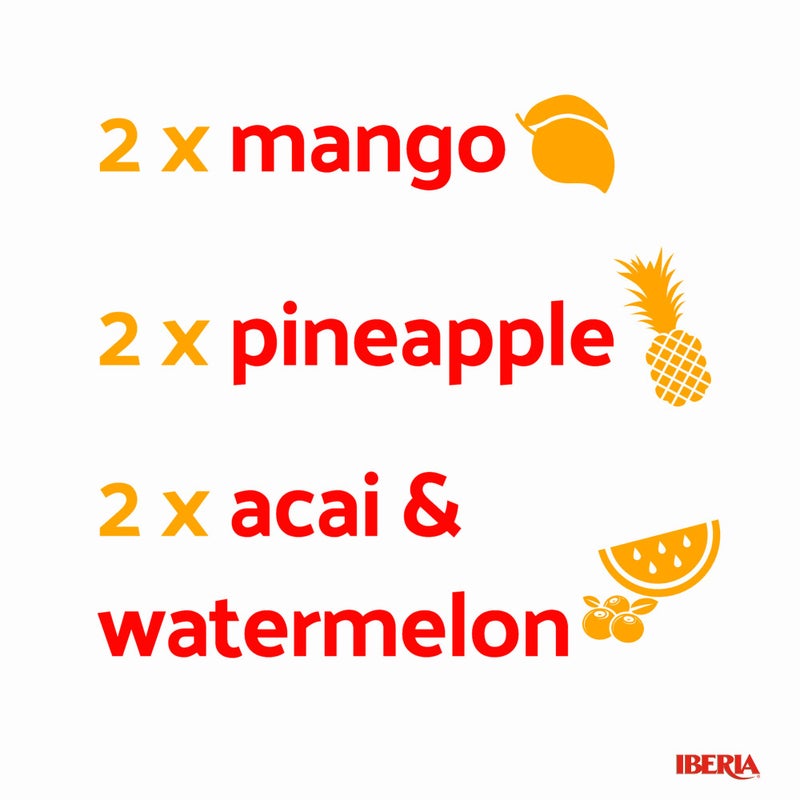 Iberia Aloe Vera Drink with Aloe Pulp and Chia Seeds 16.9 Ounce (Pack of 6) 2 X Watermelon & Acai, 2 x Mango, 2 x Pineapple - Image 3